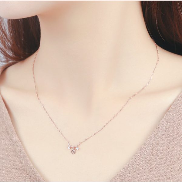CLUE - Graceful Rose Gold Silver Necklace Fashion - Image 2