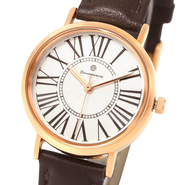 OST - Modern Time Roman Dial Red Brown Women s Leather Watch Hot on Sale - Image 2