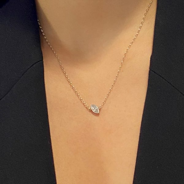 OST - Puremond Earthquake Marquise Silver Necklace Online Hot Sale - Image 5
