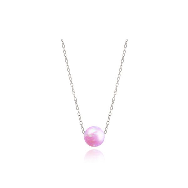 CLUE - Pink Ocean Silver Necklace Online now