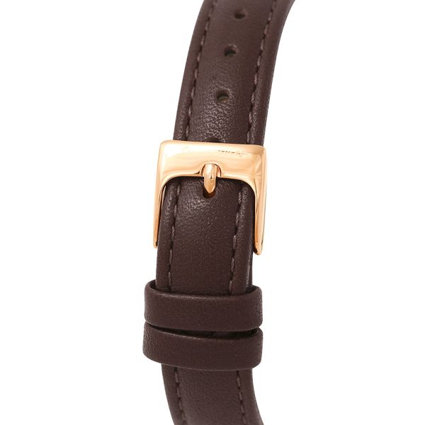 OST - Modern Time Roman Dial Red Brown Women s Leather Watch Hot on Sale - Image 3