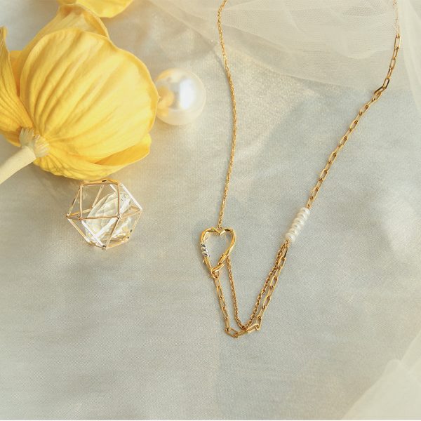 Bloom x Dewy desert - Love Letter Silver Necklace For Discount