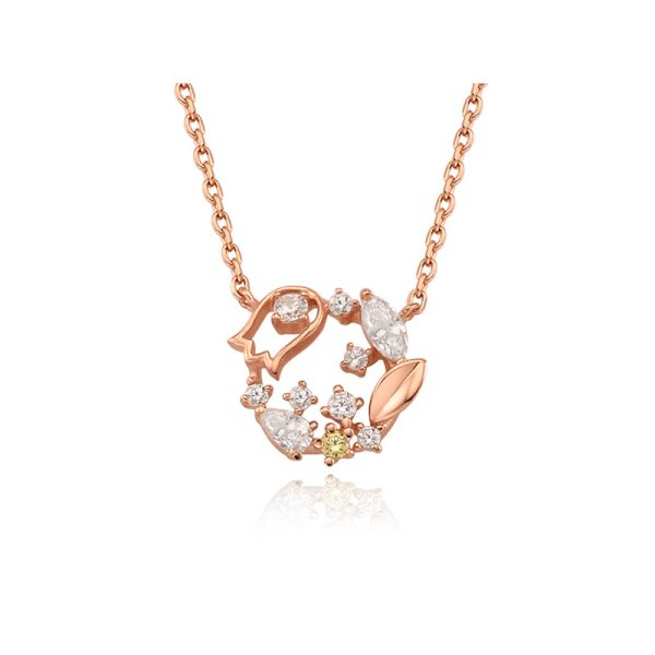 OST - November Birthstone Citrine Lantern Flower Birth Flower Necklace Cheap