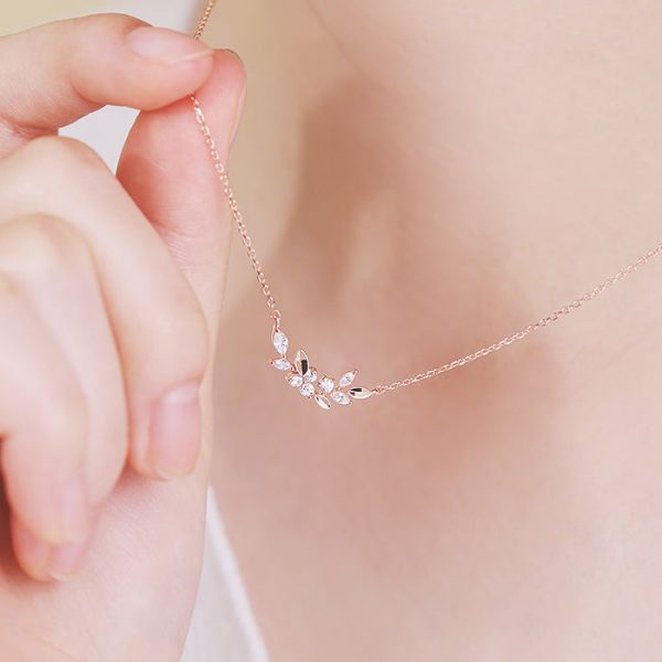 OST - Spring Flower & Leaves Necklace Online Hot Sale - Image 4