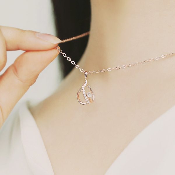 OST - Double Water Drop Necklace Cheap - Image 4