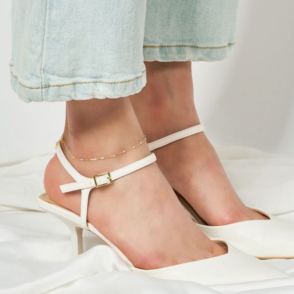 OST - Sky Blue Yellow Gold Anklet Online Sale - Image 4