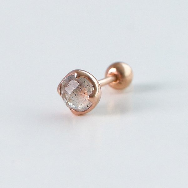 CLUE - Wish Spell Labradorite Natural Stone Round Silver Piercing For Cheap