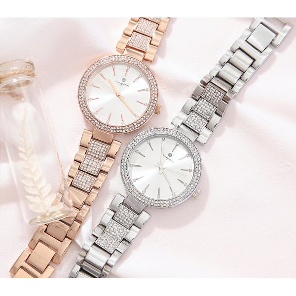OST - Simple Cubic Round Women s Metal Watch For Discount
