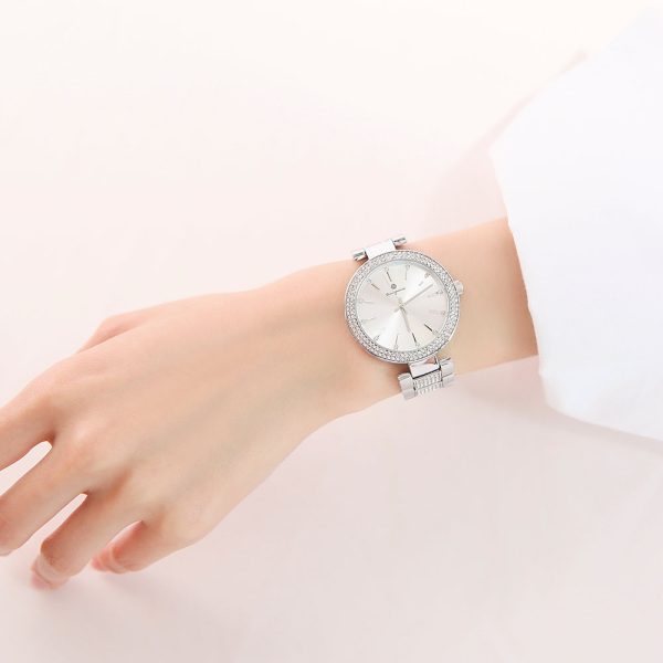OST - Simple Cubic Round Women s Metal Watch For Discount - Image 5