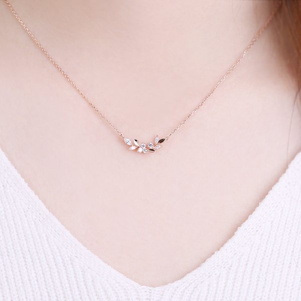 OST - Spring Flower & Leaves Necklace Online Hot Sale - Image 5