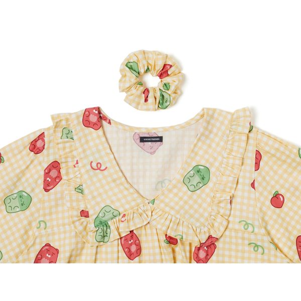 Kakao Friends - Ryan & Choonsik Jelly Ruffles Dress Pajamas Set For Discount - Image 4