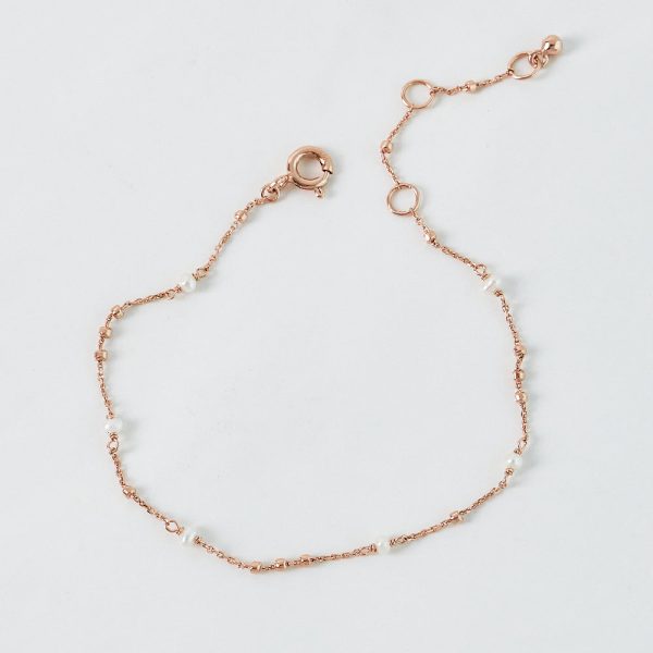 CLUE - Wish Spell Natural Stone Freshwater Pearl Silver Bracelet Sale
