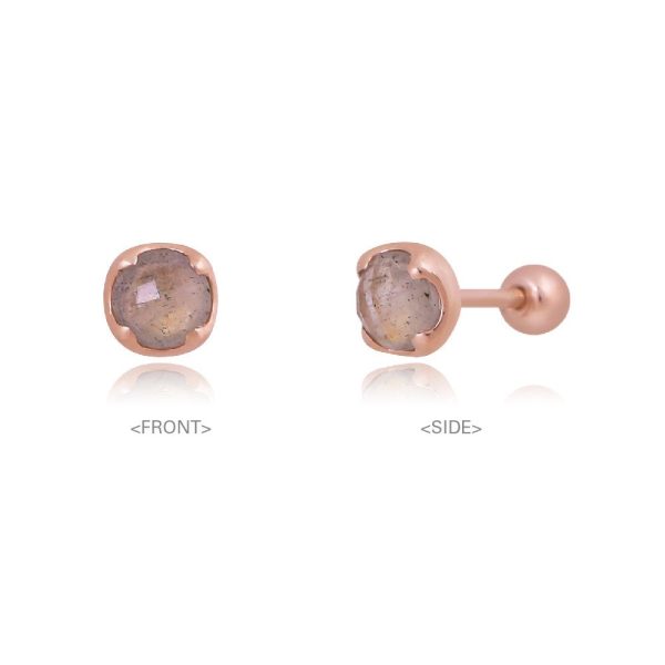 CLUE - Wish Spell Labradorite Natural Stone Round Silver Piercing For Cheap - Image 2