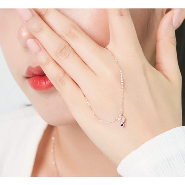 CLUE - Wish Spell Moonstone Natural Stone Silver Necklace Cheap - Image 3
