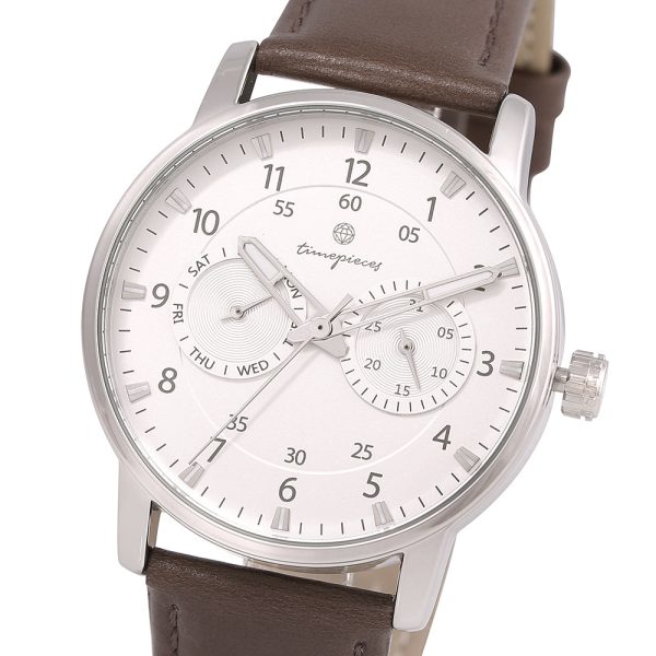 OST - Modern Time Brown Men s Couple Leather Watch Fashion - Image 2