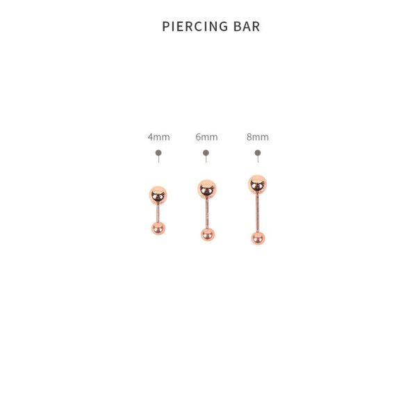 CLUE - 7mm Square Bar 10K 14K Gold Ear Pierce Online Sale - Image 3