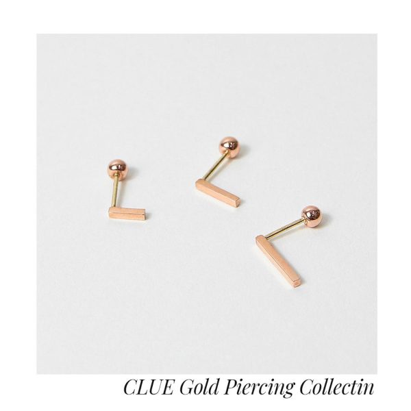 CLUE - 7mm Square Bar 10K 14K Gold Ear Pierce Online Sale - Image 5