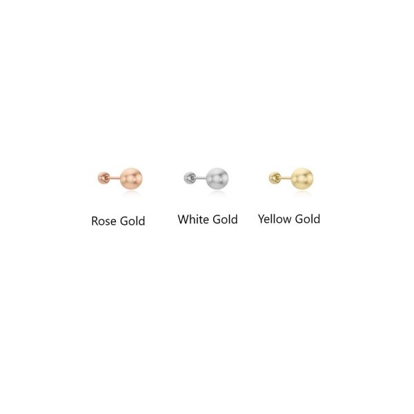 CLUE - 5mm Ball 10K 14K Gold Ear Pierce Supply - Image 2