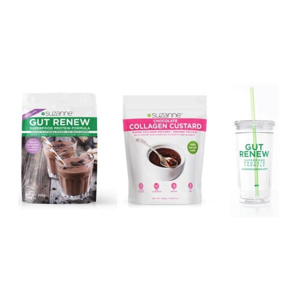 Value Size GUT RENEW Formula + Chocolate Collagen Custard 3-Piece Kit Online Sale
