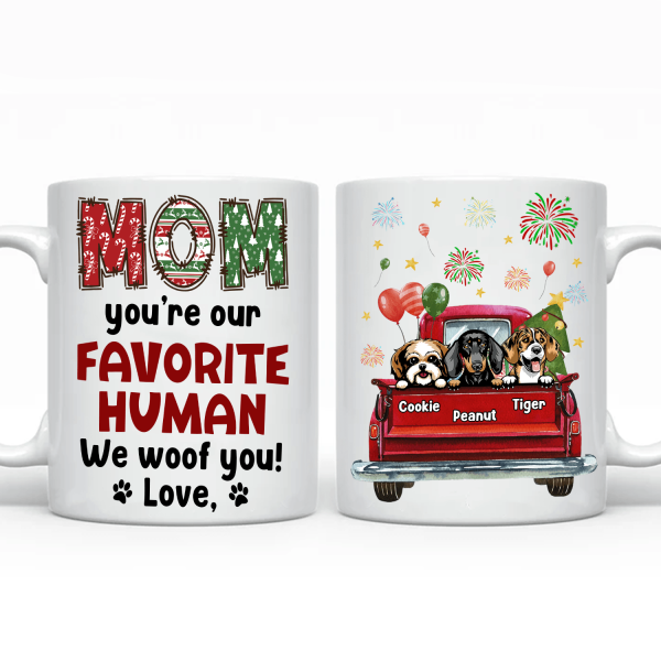 Mom You Are Our Favorite Human Dog Personalized Mug, Personalized Gift For Dog Lovers, Dog Dad, Dog Mom - MG001PS12 Online Hot Sale - Image 5
