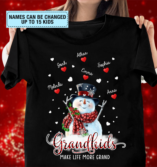 Grandkids Personalized Grandma T-shirt, Christmas Gift, Personalized Gift for Nana, Grandma, Grandmother, Grandparents - TS007PS00re Discount