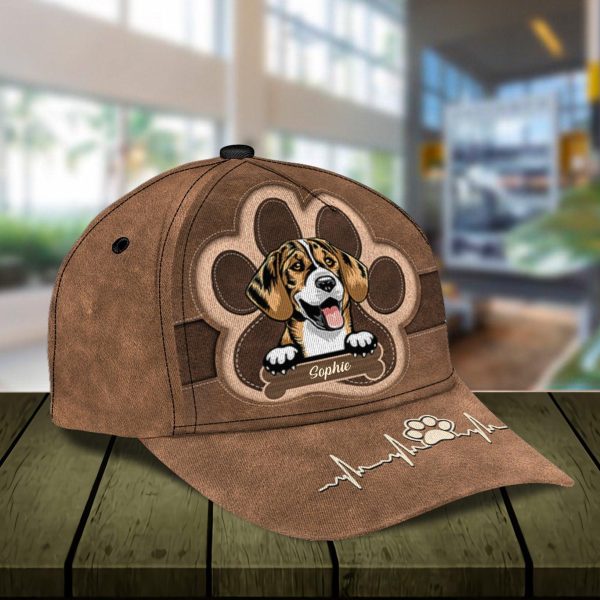 Dog Heartbeat Personalized Classic Cap, Personalized Gift for Dog Lovers, Dog Dad, Dog Mom - CP004PS08 Supply - Image 3