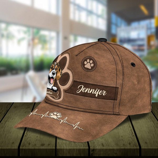 Dog Heartbeat Personalized Classic Cap, Personalized Gift for Dog Lovers, Dog Dad, Dog Mom - CP004PS08 Supply - Image 4
