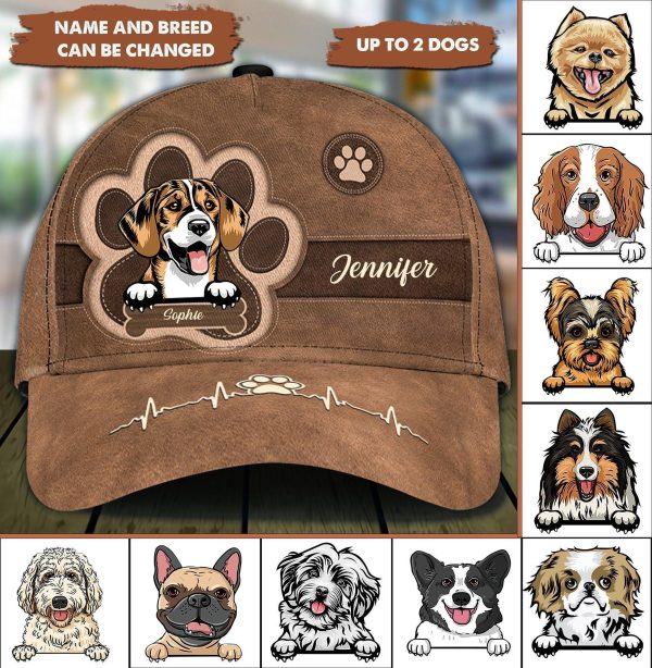 Dog Heartbeat Personalized Classic Cap, Personalized Gift for Dog Lovers, Dog Dad, Dog Mom - CP004PS08 Supply